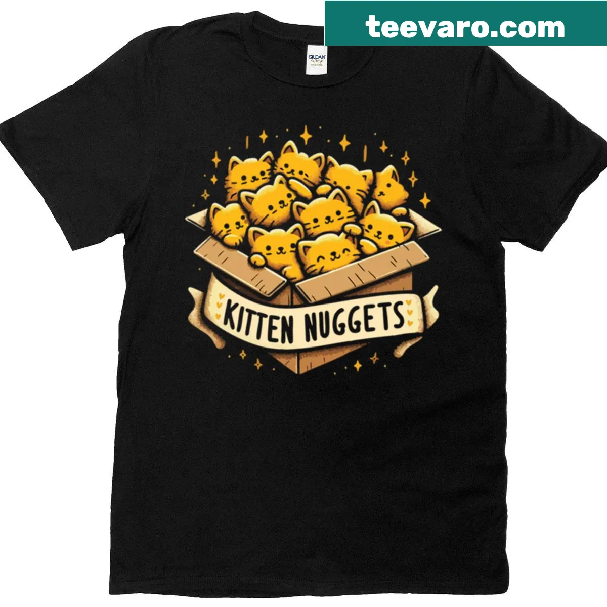 Vintage kitten graphic t-shirt for cat lovers — on a men's t-shirt