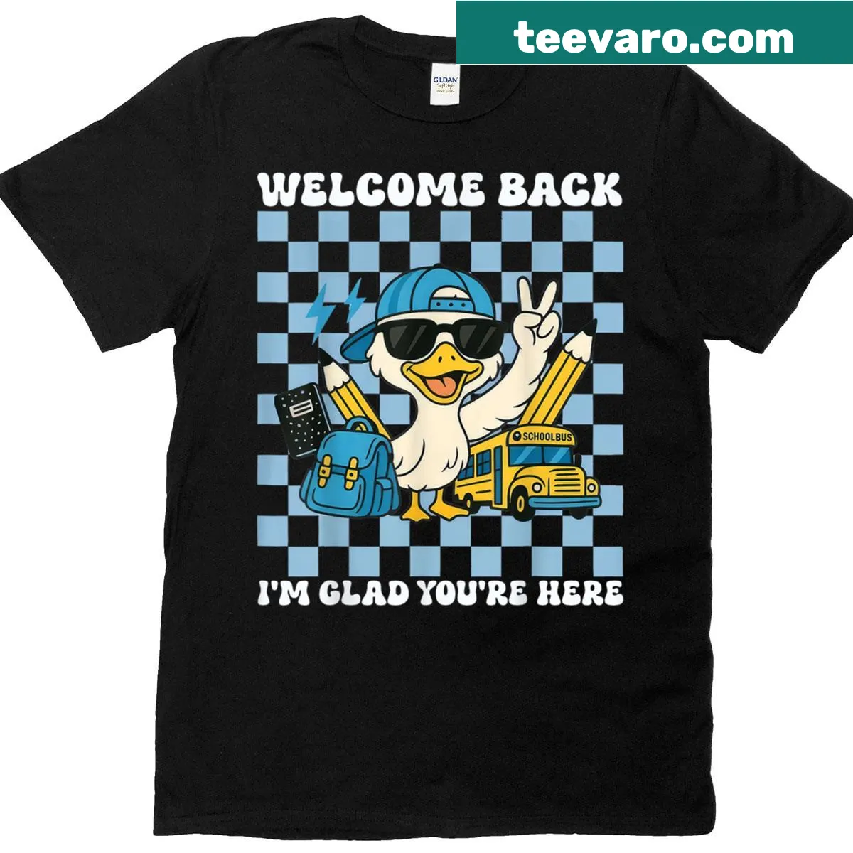 Welcome back message T-shirt for teachers with text design — on a men's t-shirt