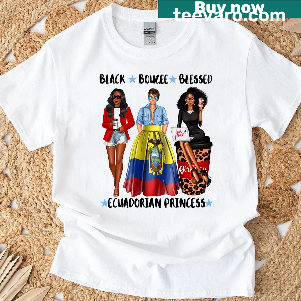 Elegant t-shirt celebrating Ecuadorian heritage — on a men's t-shirt
