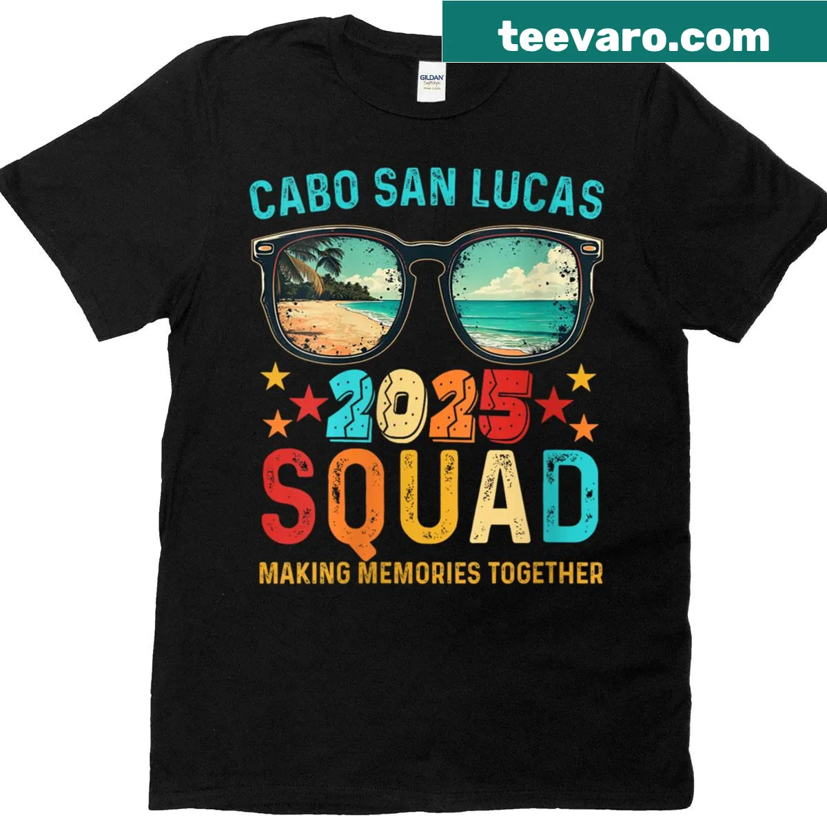 Cabo San Lucas Squad 2025 vacation T-shirt for women — on a men's t-shirt