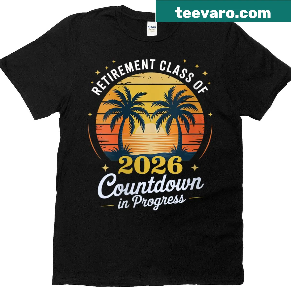 Funny teacher retirement countdown T-shirt for 2026 — on a men's t-shirt