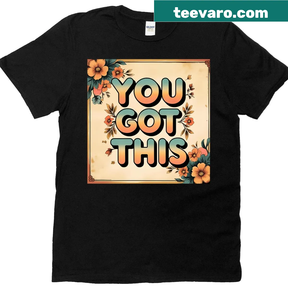 Motivational t-shirt featuring 'You Got This' in bold typography. — on a men's t-shirt