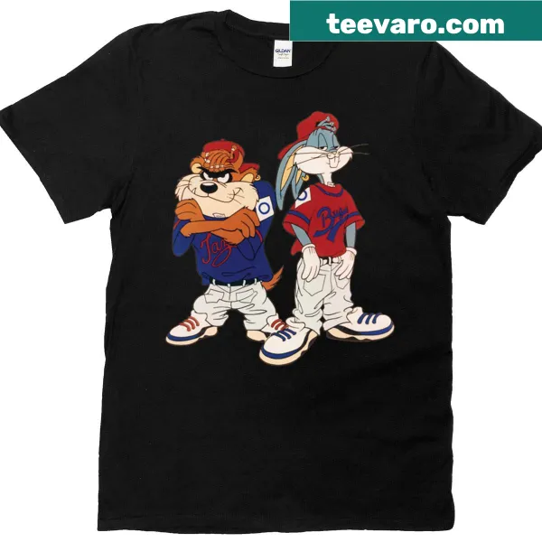 Vintage graphic tee featuring Bugz Bunny and Tazz from the 90s