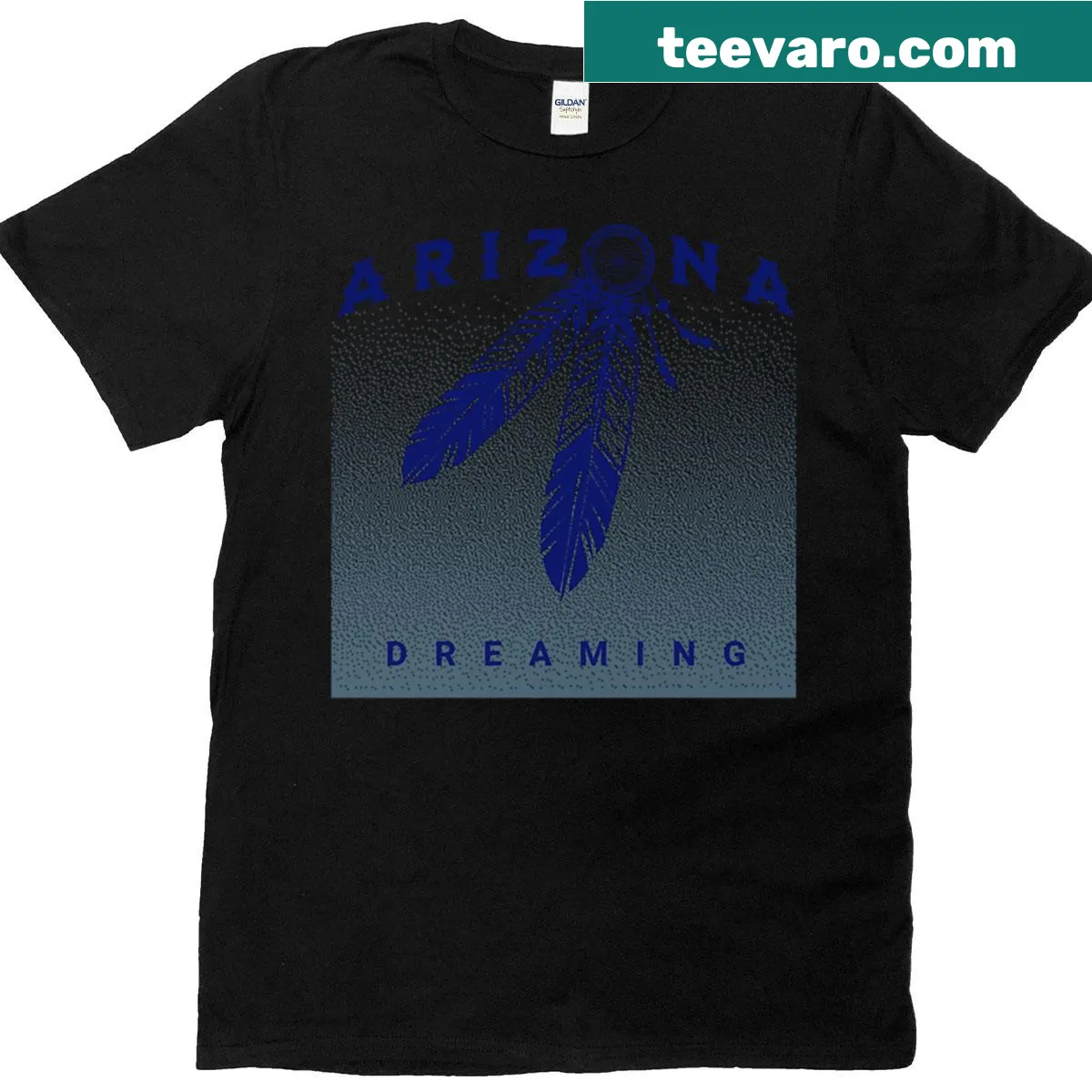 T-shirt featuring Arizona-inspired designs with cacti and mountains — on a men's t-shirt