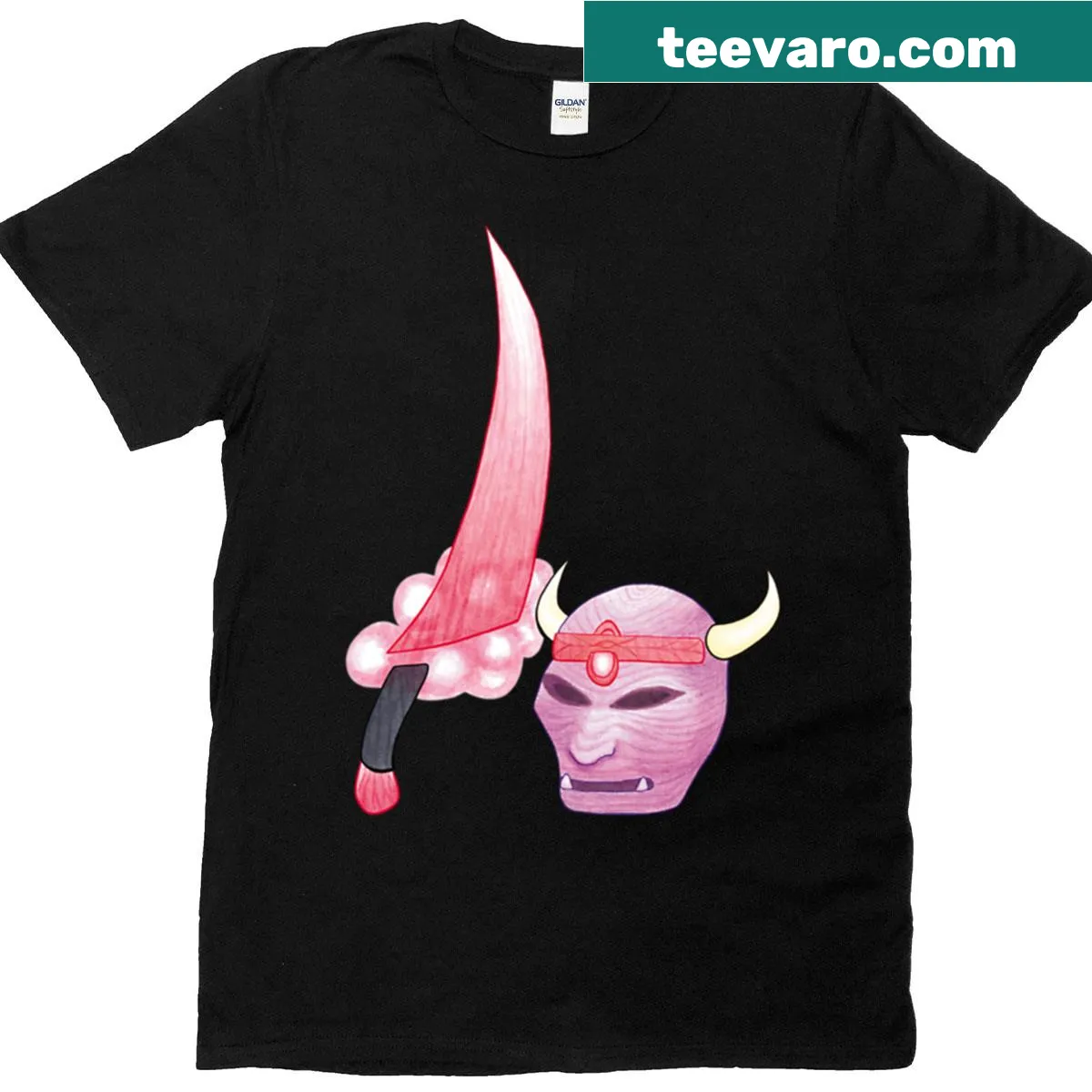 Illustration of Tumerok with crystal sword from Asheron's Call — on a men's t-shirt