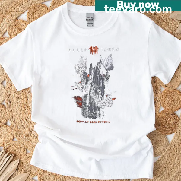 Illustrated T-shirt featuring a blooming hydrangea