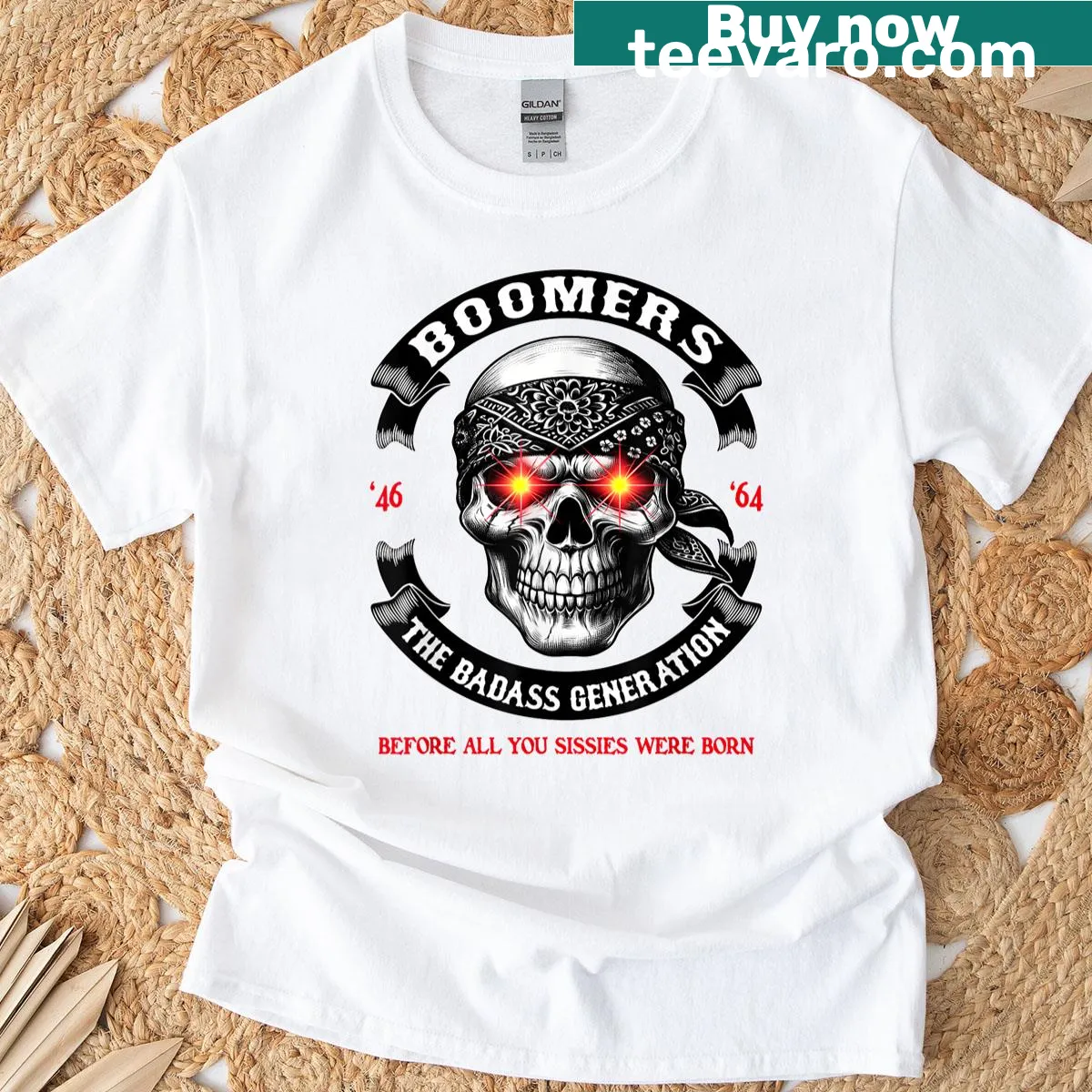 Sarcastic text design about the Boomer generation on a t-shirt — on a men's t-shirt