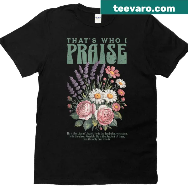 Inspirational faith-themed t-shirt with lake imagery.