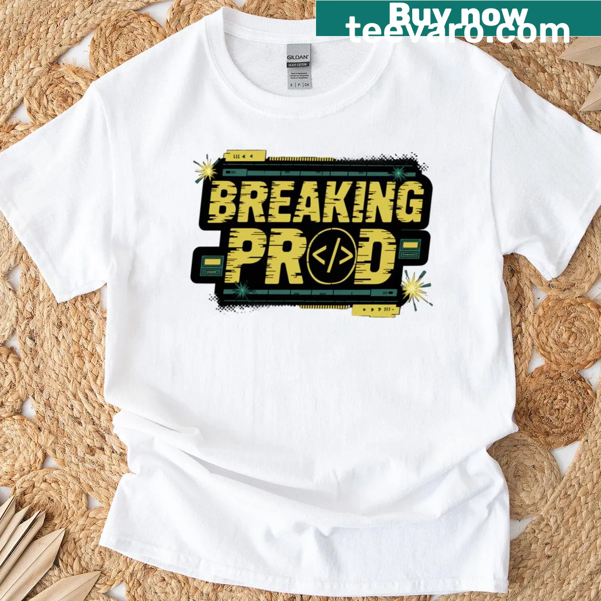 Funny meme design for software engineers on a t-shirt — on a men's t-shirt
