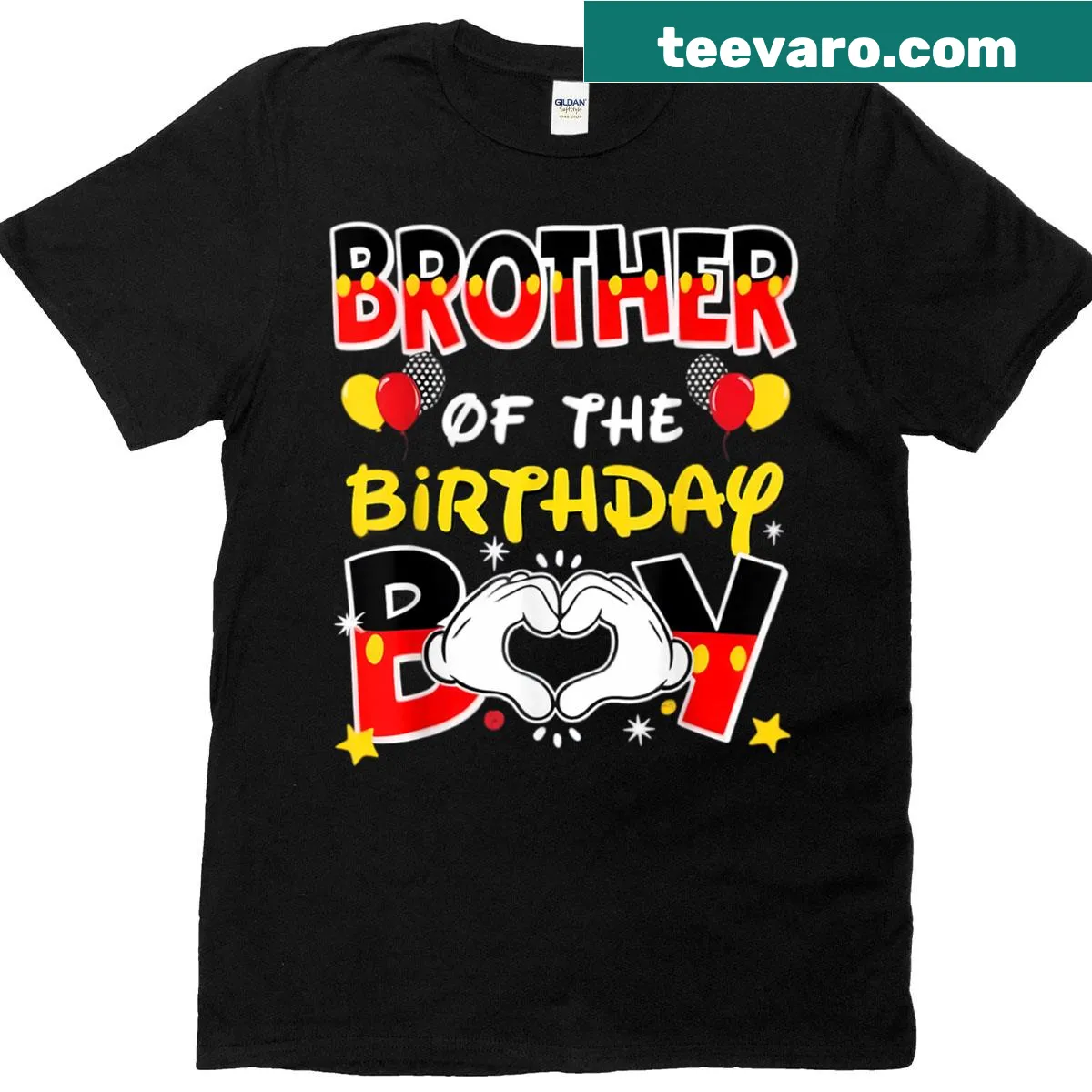 Matching birthday t-shirt for the brother of the birthday boy — on a men's t-shirt