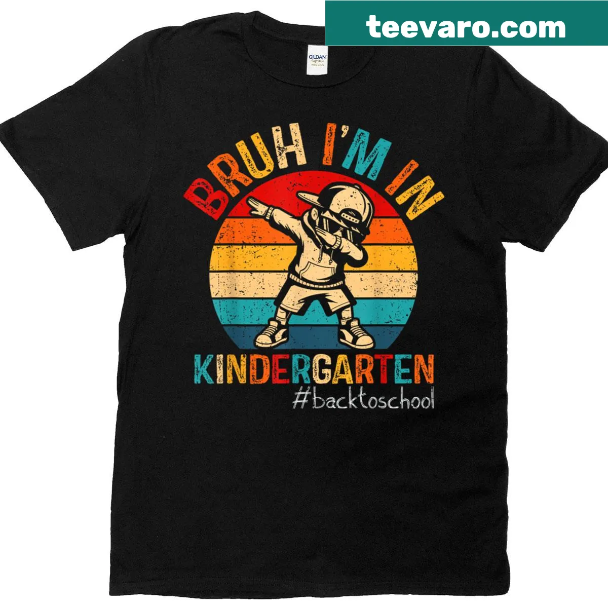 Funny dabbing boy graphic on kindergarten first day T-shirt — on a men's t-shirt