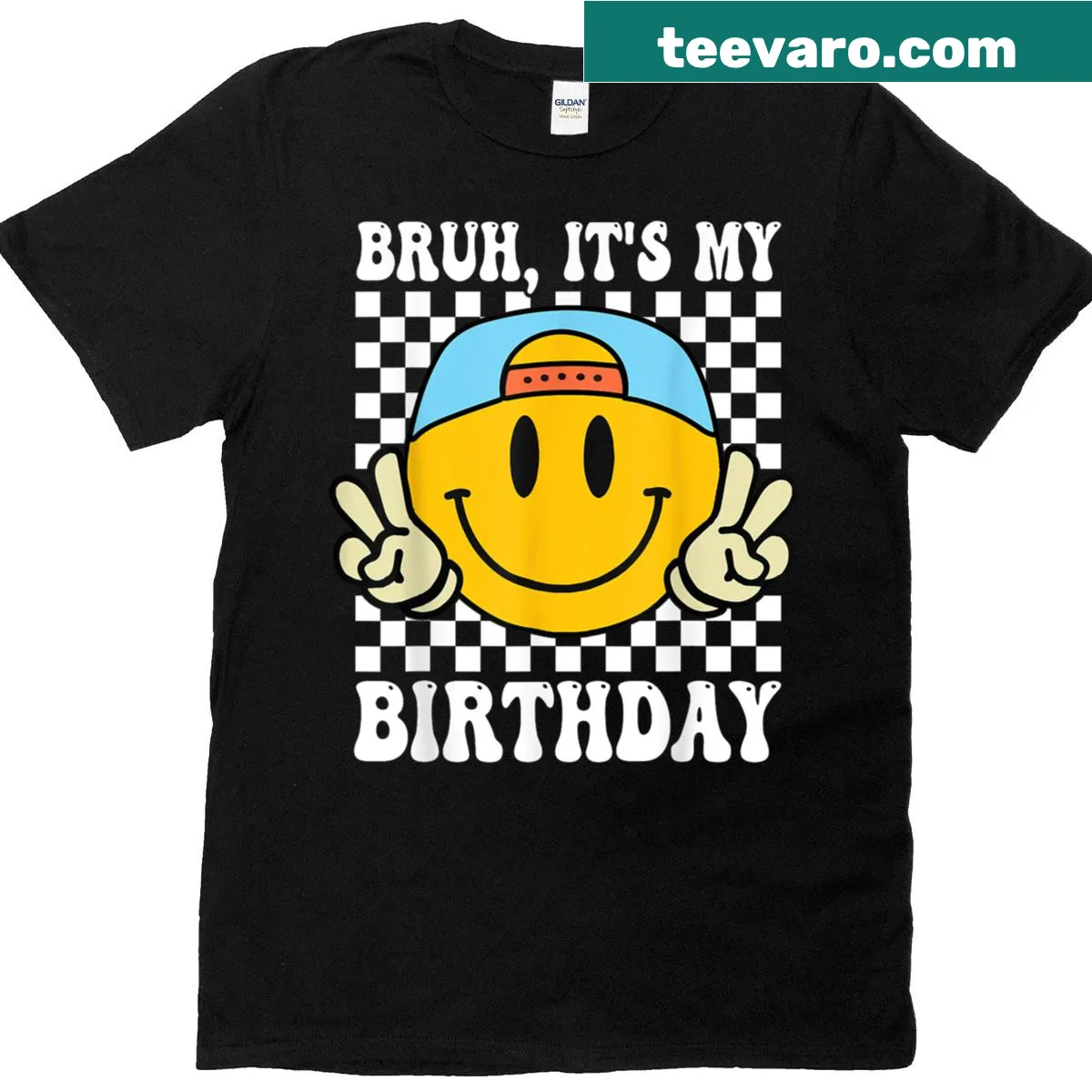 Birthday themed T-shirt with humorous text for kids — on a men's t-shirt