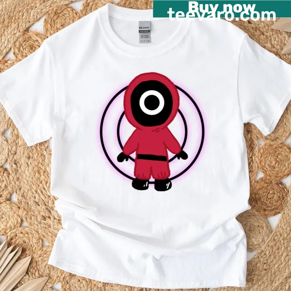 Bold circular typography design on a t-shirt