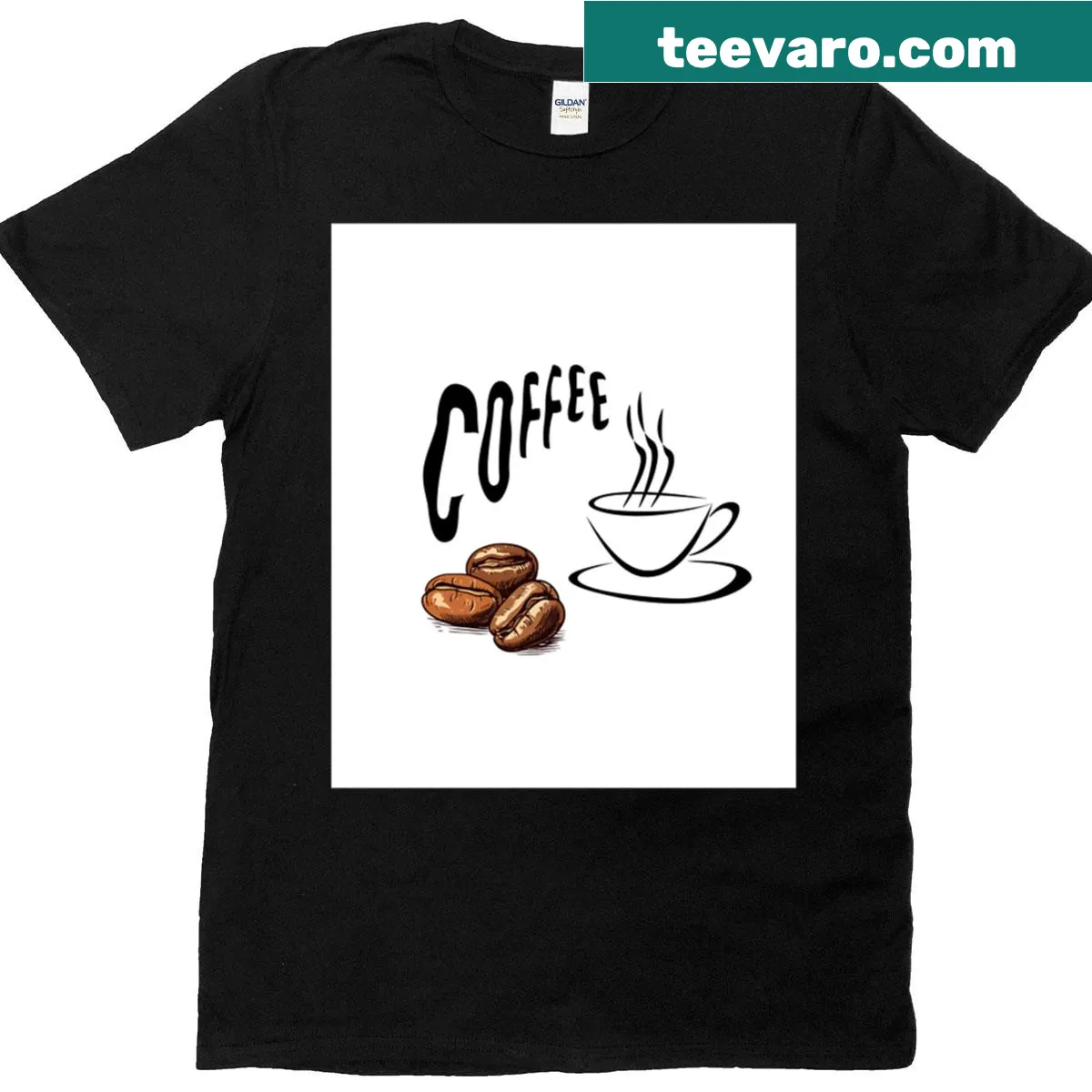Coffee lover graphic typography t-shirt — on a men's t-shirt