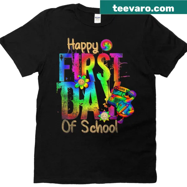 Happy duck graphic with a pencil for first day of school