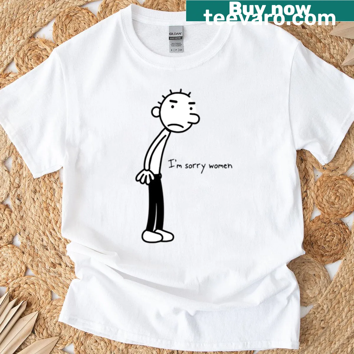 Humorous design inspired by Diary of a Wimpy Kid for kids on a t-shirt — on a men's t-shirt