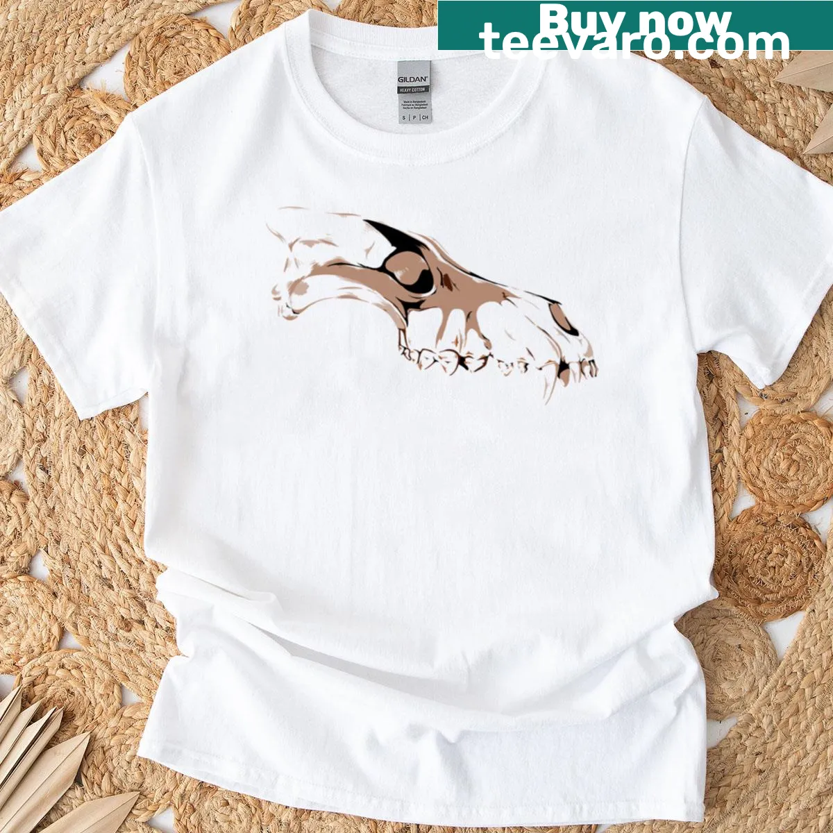 Dire wolf illustration on a t-shirt — on a men's t-shirt