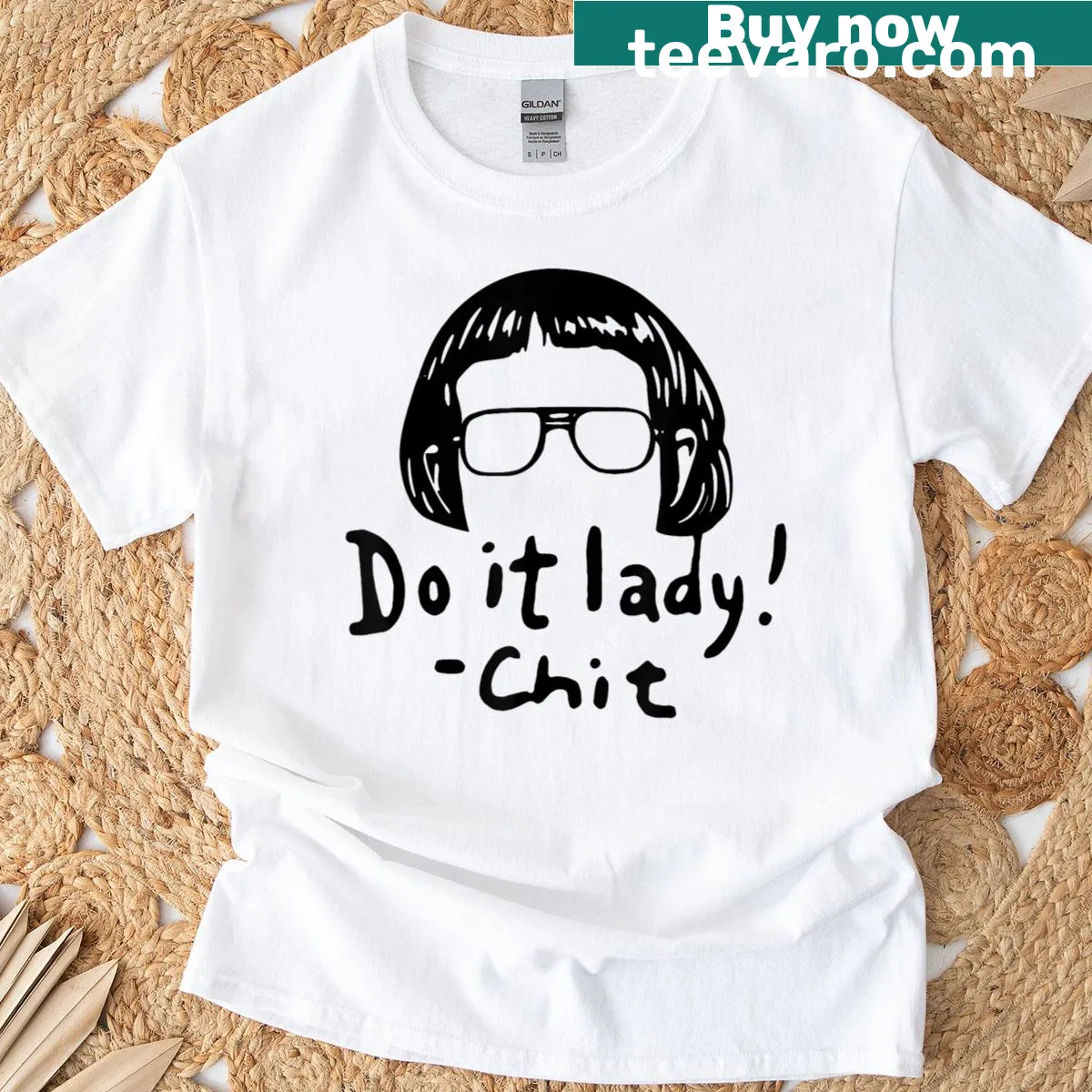 Playful hand-lettered meme T-shirt with humorous text. — on a men's t-shirt