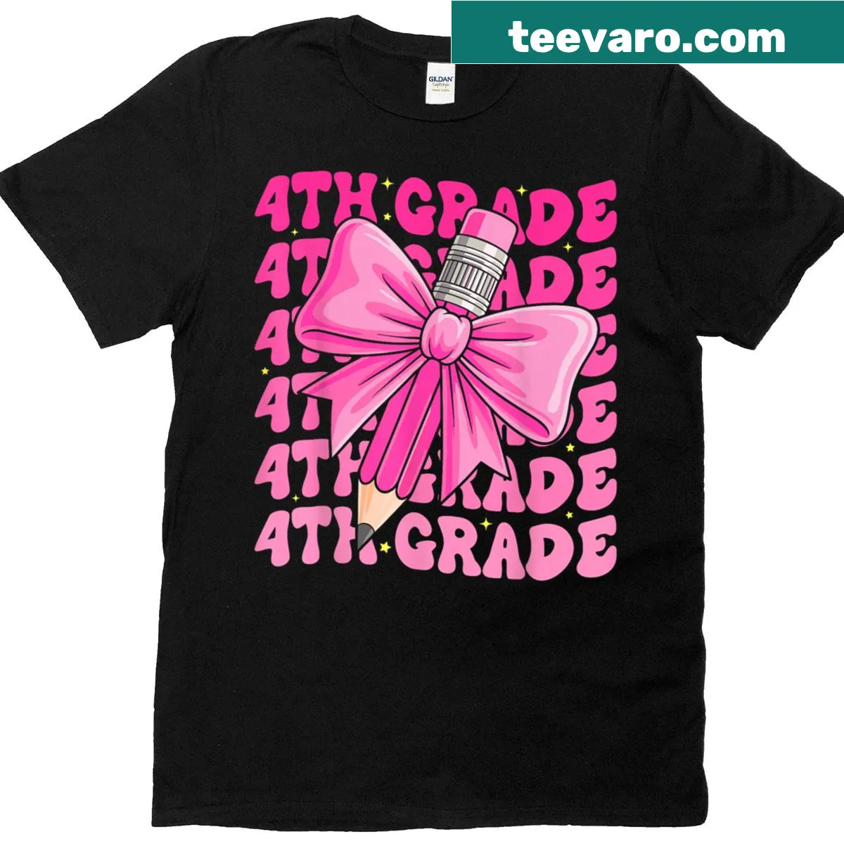 Cute back to school T-shirt for girls featuring a bow design. — on a men's t-shirt