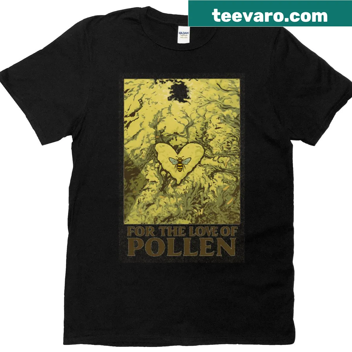 Nature-inspired T-shirt celebrating pollinators and flowers — on a men's t-shirt