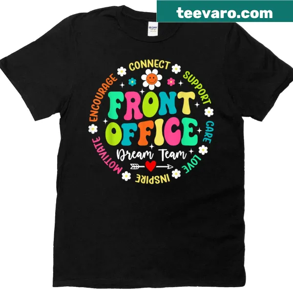 Happy 'Front Office Squad' graphic T-shirt for back-to-school
