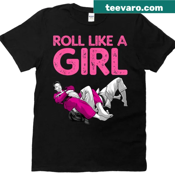 Playful Brazilian Jiu Jitsu illustration T-shirt for women and kids