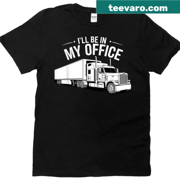 Humorous truck driver graphic on a T-shirt for men
