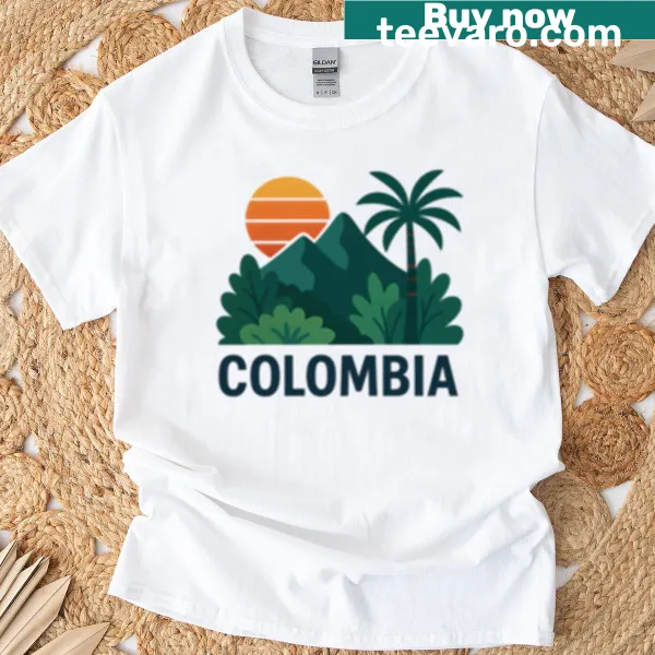T-shirt featuring the letter 'G' representing Colombia