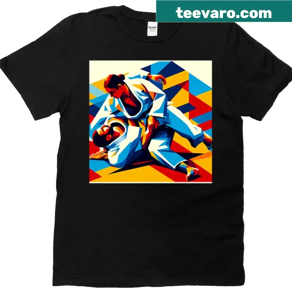 Geometric Judo T-shirt featuring art of balance and motion