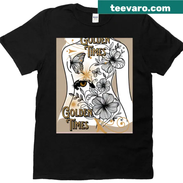 Nostalgic Golden Times T-shirt with vintage-inspired text