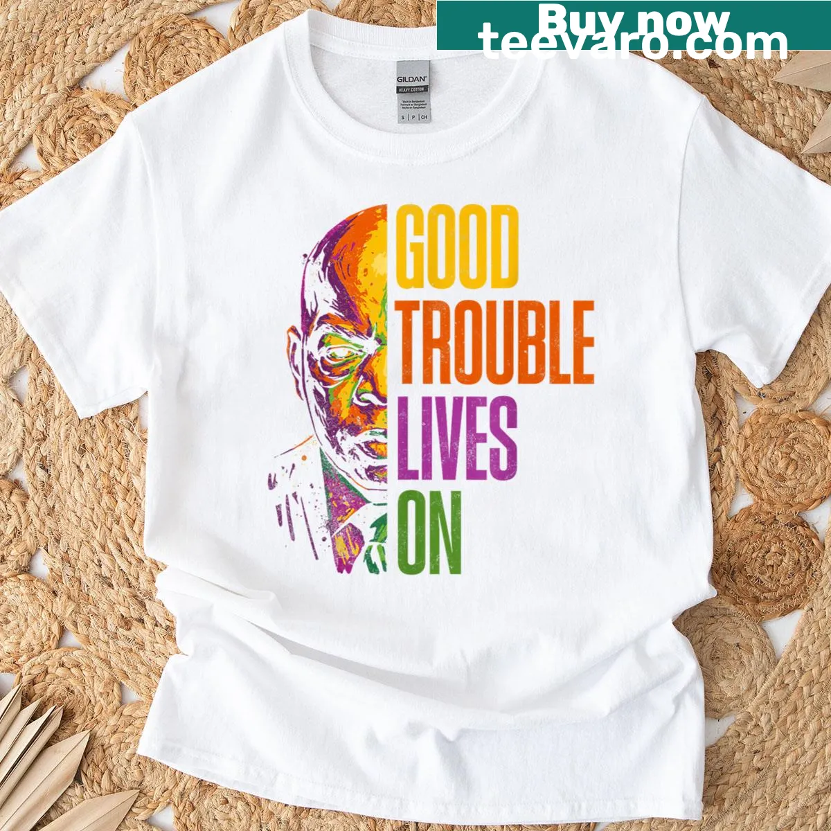 Inspirational typography t-shirt with the message about necessary trouble. — on a men's t-shirt
