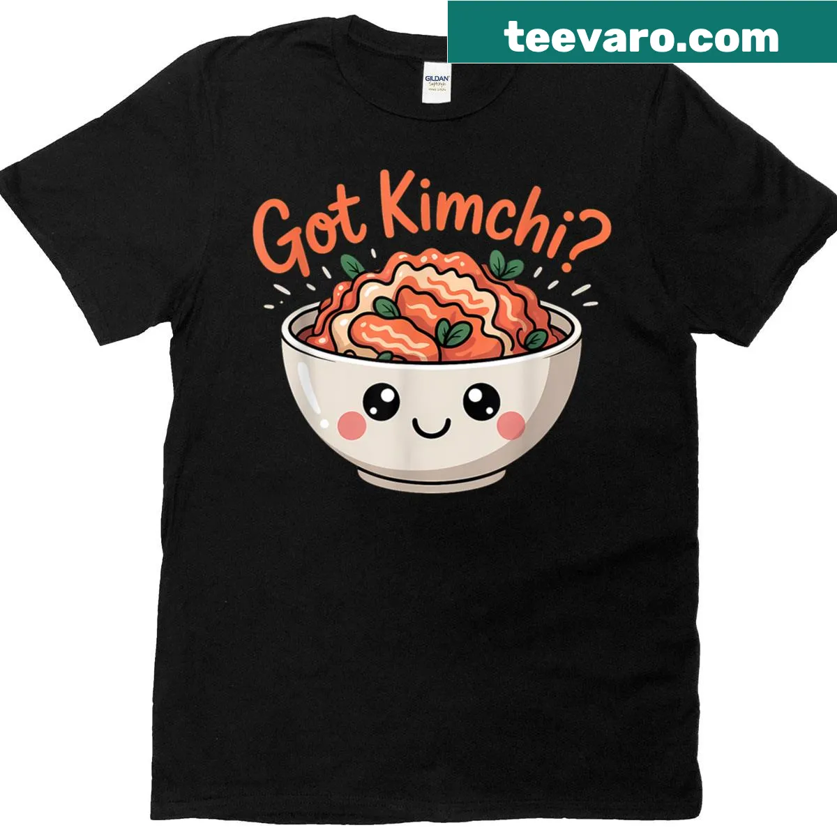 Cute kawaii kimchi design on a t-shirt — on a men's t-shirt