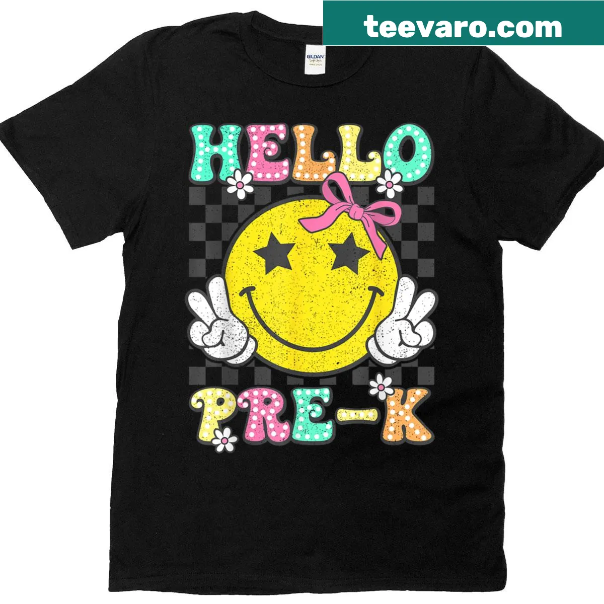Cute preschool t-shirt with a coquette bow design — on a men's t-shirt