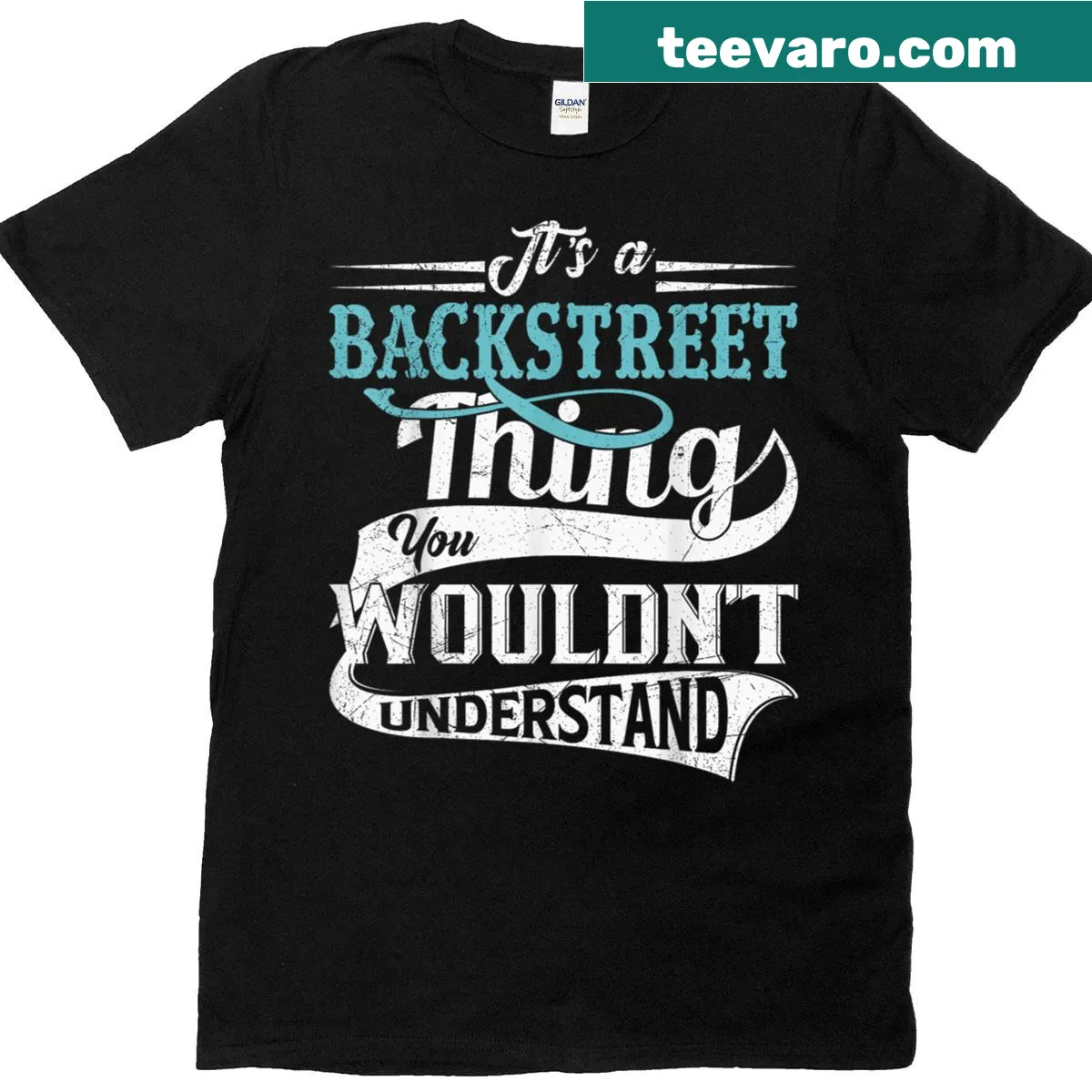 T-shirt celebrating Backstreet Boys fandom — on a men's t-shirt