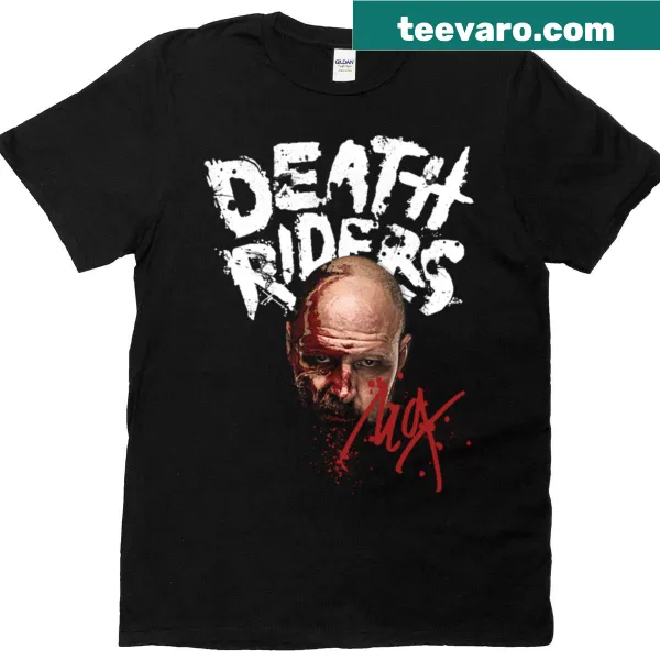 Jon Moxley Death Riders T-shirt featuring bold wrestling graphics