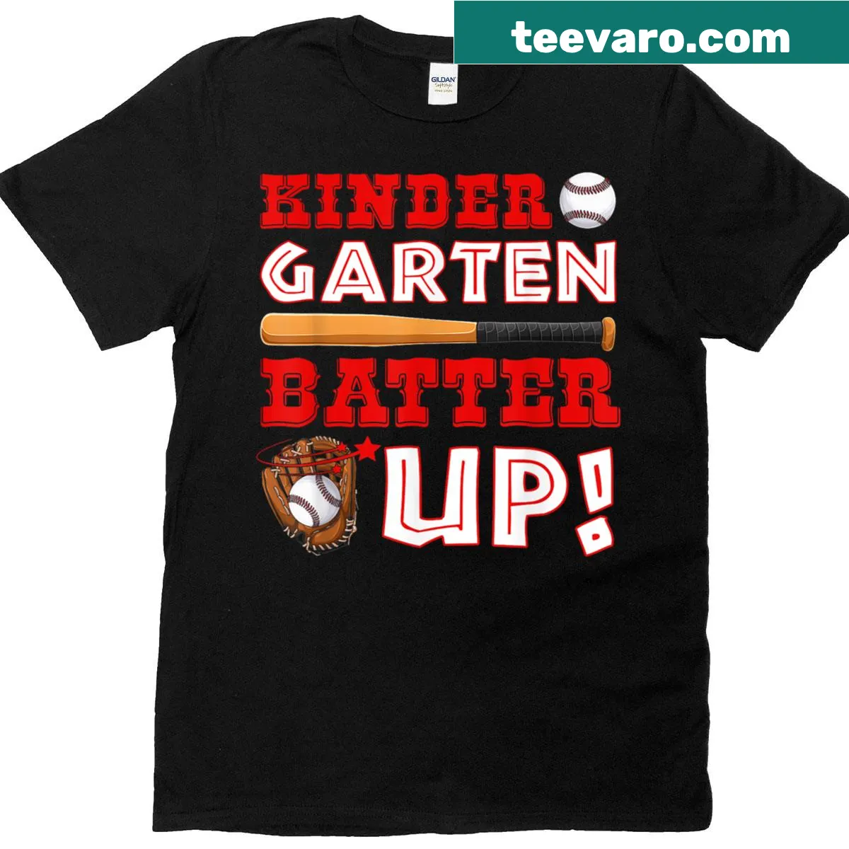 Cartoon baseball player graphic on a shirt for boys. — on a men's t-shirt