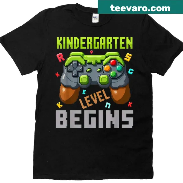 First day of kindergarten graphic on T-shirt