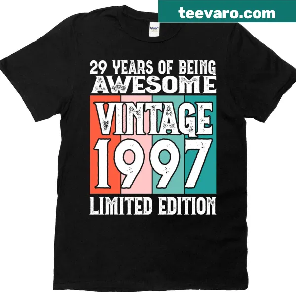 Birthday t-shirt celebrating 'Legendary Since 1997' with bold typography