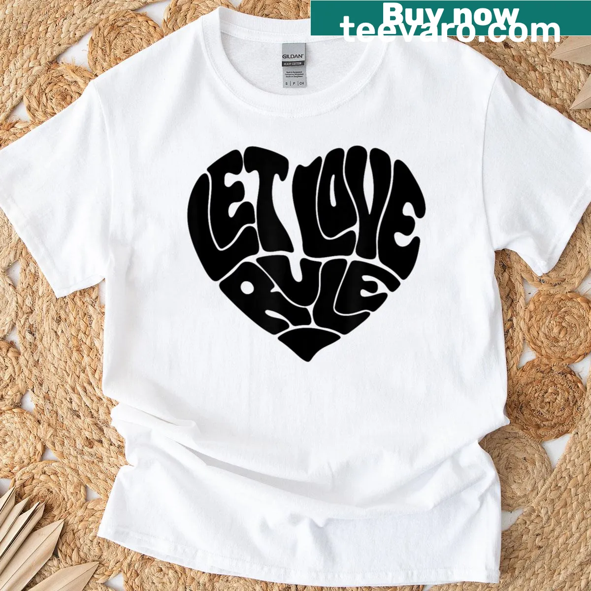 Heart-themed t-shirt featuring Lenny Kravitz design — on a men's t-shirt