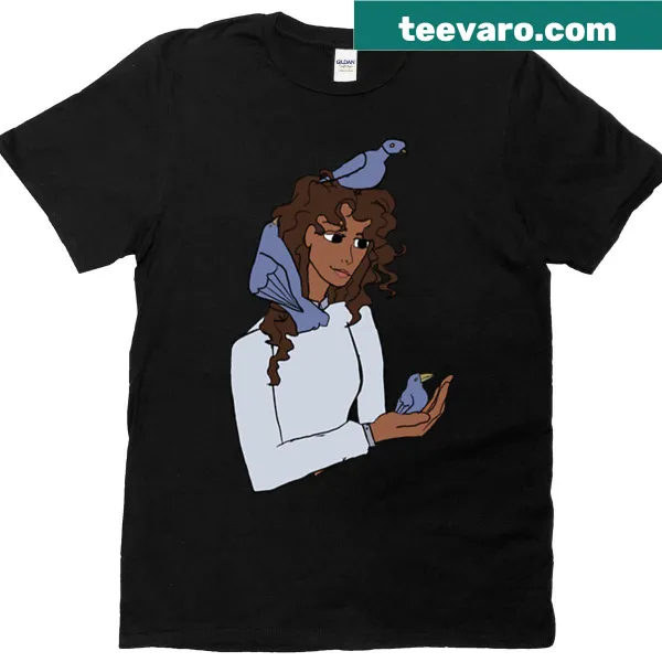 T-shirt featuring the dove symbol from The Hunger Games