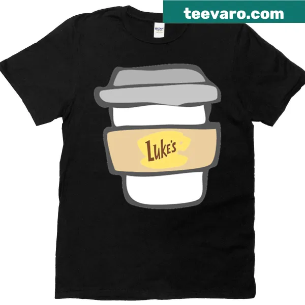 Lukes Coffee To Go graphic t-shirt with playful text