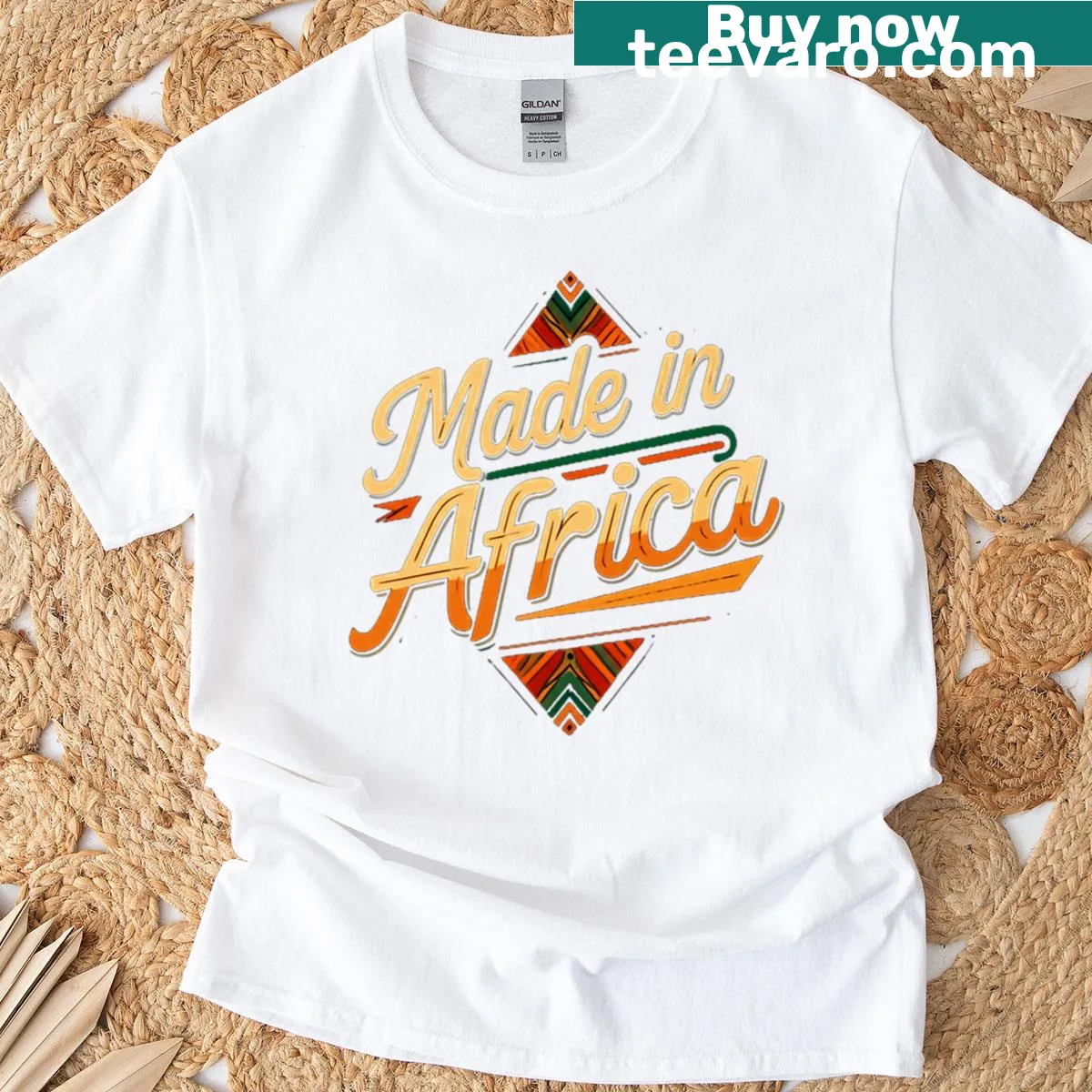 T-shirt celebrating African culture and heritage — on a men's t-shirt
