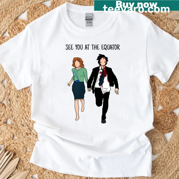 Whimsical t-shirt featuring an illustration of the equator