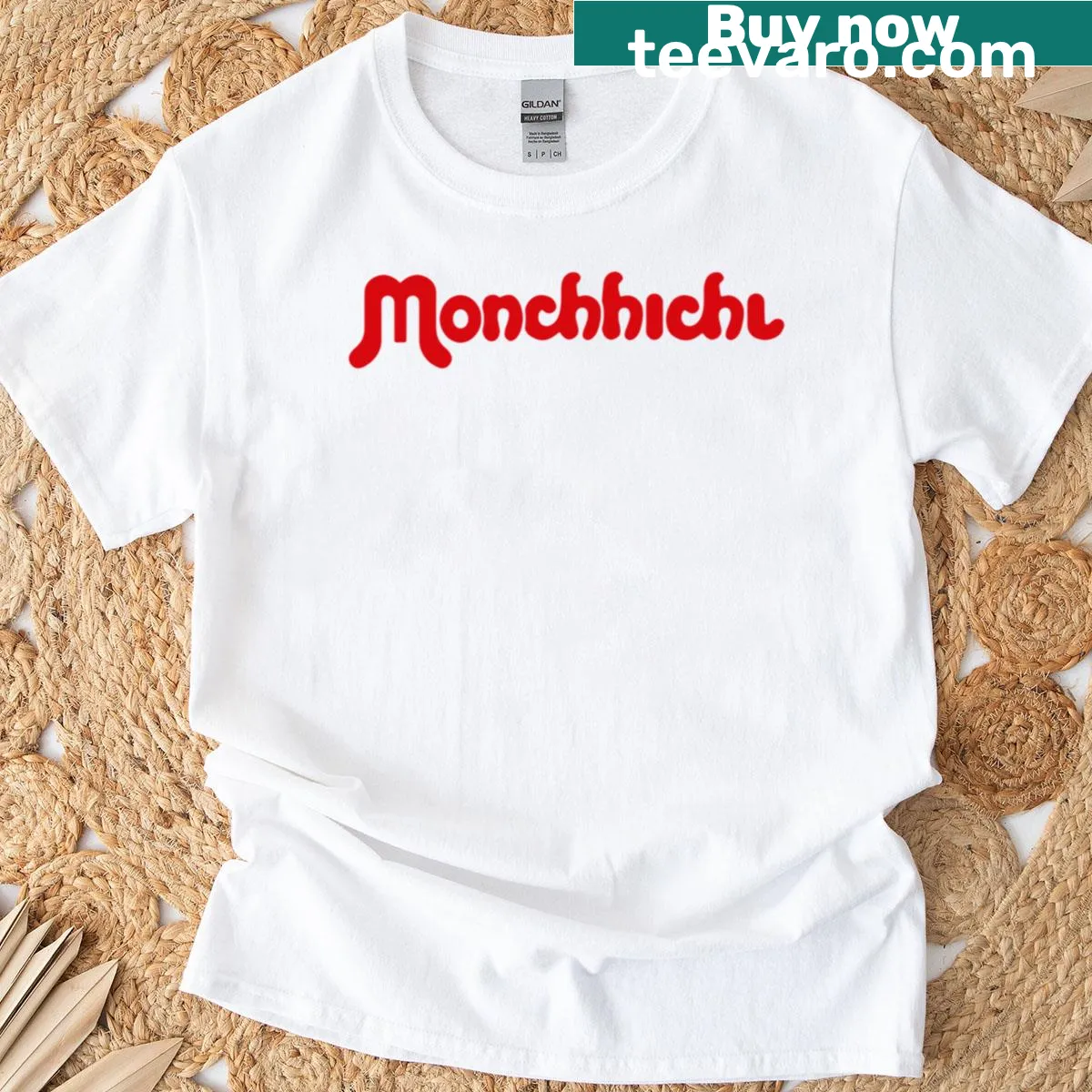 Vintage distressed Monchhichi graphic t-shirt celebrating the 80s cult classic — on a men's t-shirt
