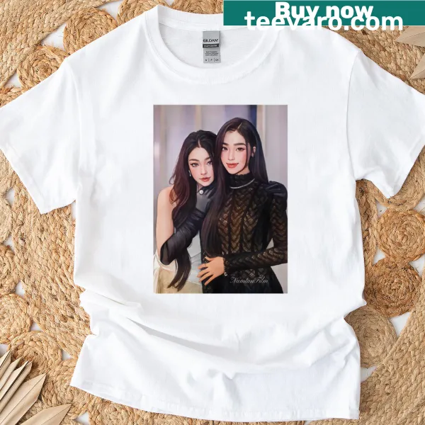 Illustrative fanart of Namtanfilm on T-shirt, showcasing beloved characters and themes.