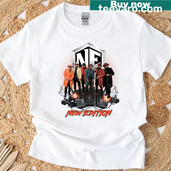Minimalist typography T-shirt displaying 'New Edition NE 2025'