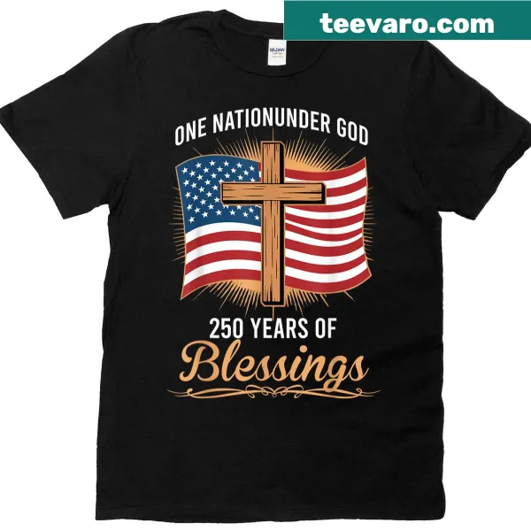 Patriotic design commemorating 250 years on t-shirt