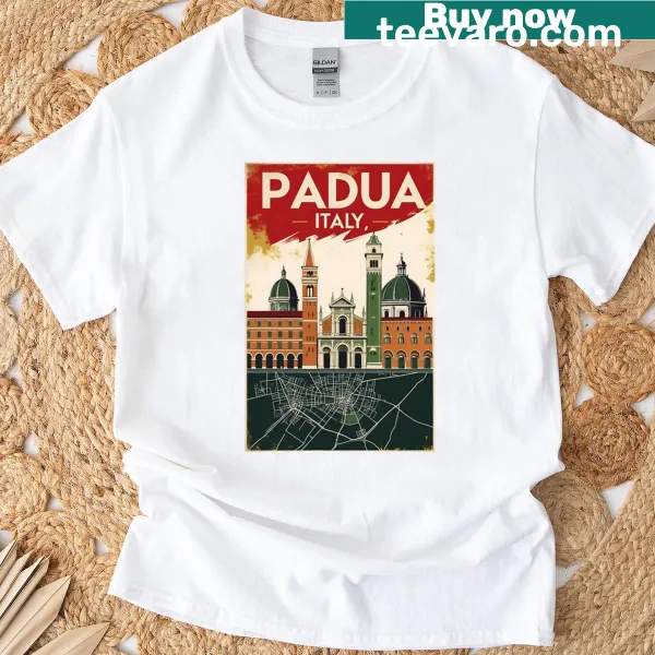Vintage-style T-shirt featuring Padua Italy design