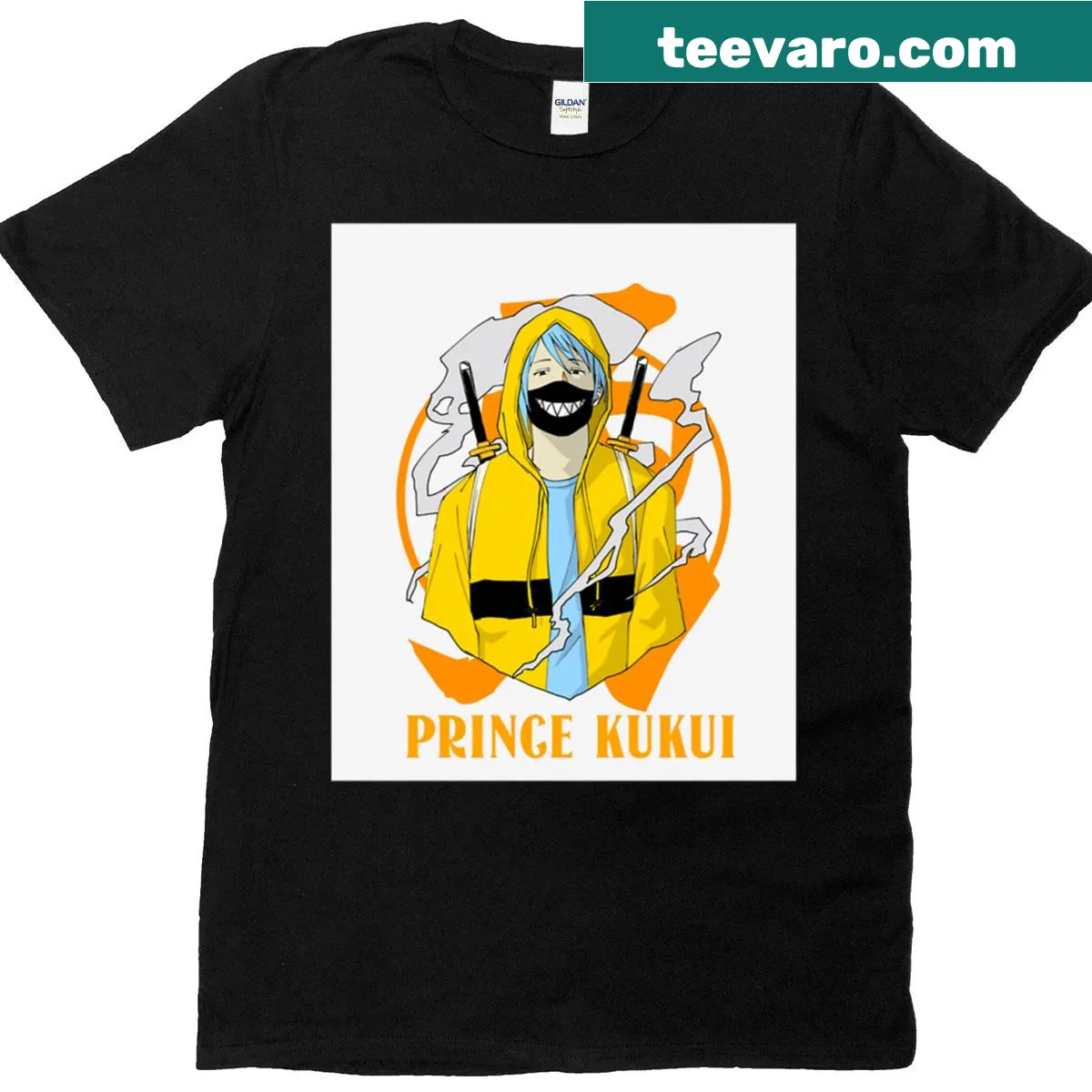 Prince Kukui in friendship pose on a playful t-shirt — on a men's t-shirt