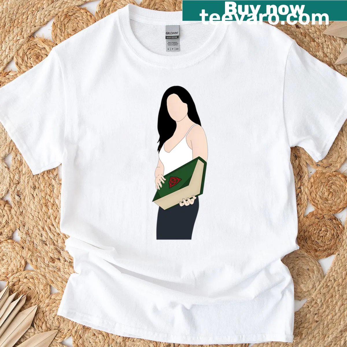 Prue Halliwell graphic from Charmed series on T-shirt — on a men's t-shirt